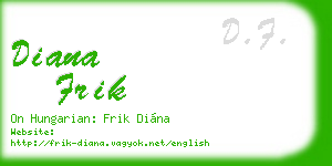 diana frik business card